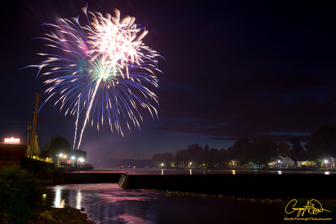 Paper Mill Island Fireworks in Baldwinsville